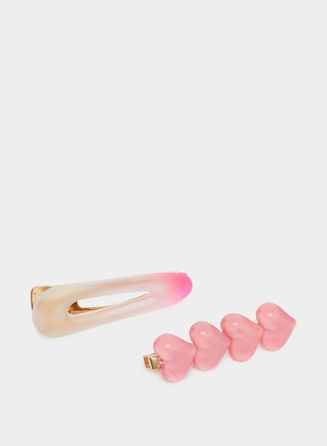 ستايلي مجموعة من 2 مشابك شعر كاجوال - Image 2